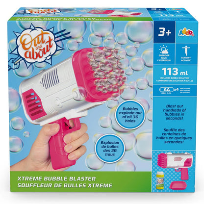 Bazooka Bubble Gun – 32-Hole Gatling Bubble Machine