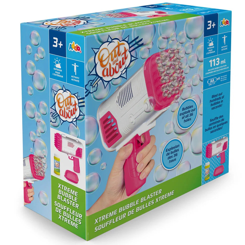 Bazooka Bubble Gun – 32-Hole Gatling Bubble Machine