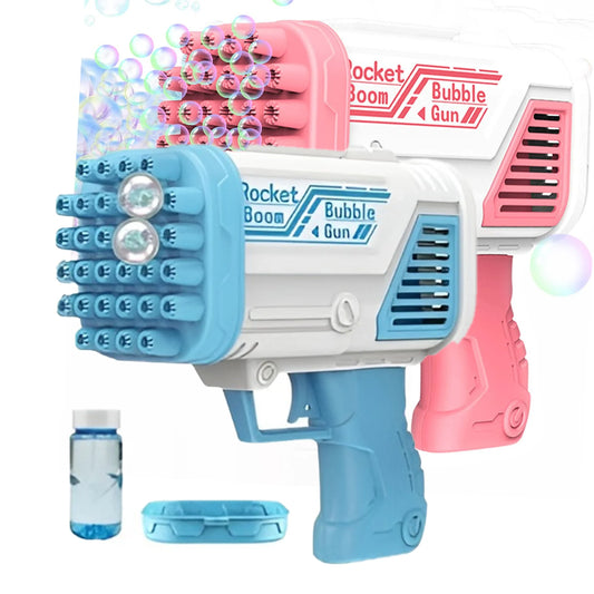 Electric Bubble Gun for Kids  Automatic Bubble Blower Toy, LED Lights, Outdoor Summer Fun
