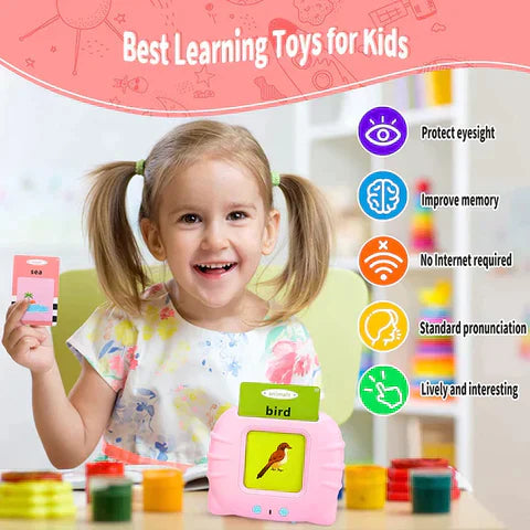 Interactive Flashcard Reader for Kids – 112 Learning Cards, Educational Talking Toy