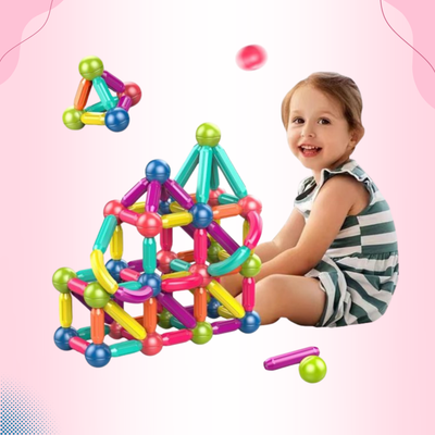 Magnetic Rods Building Blocks Set Montessori Toys for Kids