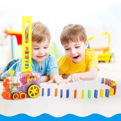 Domino Train Toy Set with Lights and Sounds