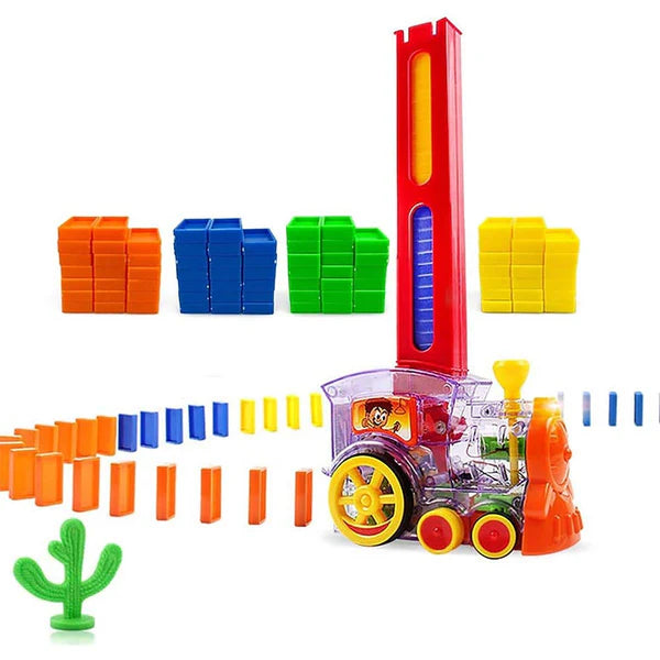 Domino Train Toy Set with Lights and Sounds
