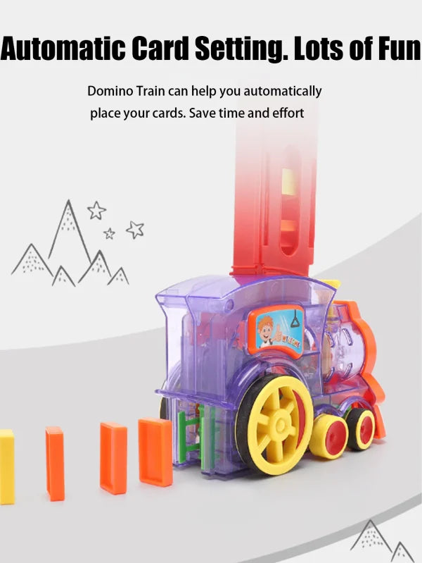 Domino Train Toy Set with Lights and Sounds