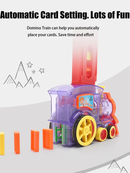 Domino Train Toy Set with Lights and Sounds