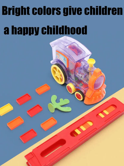 Domino Train Toy Set with Lights and Sounds
