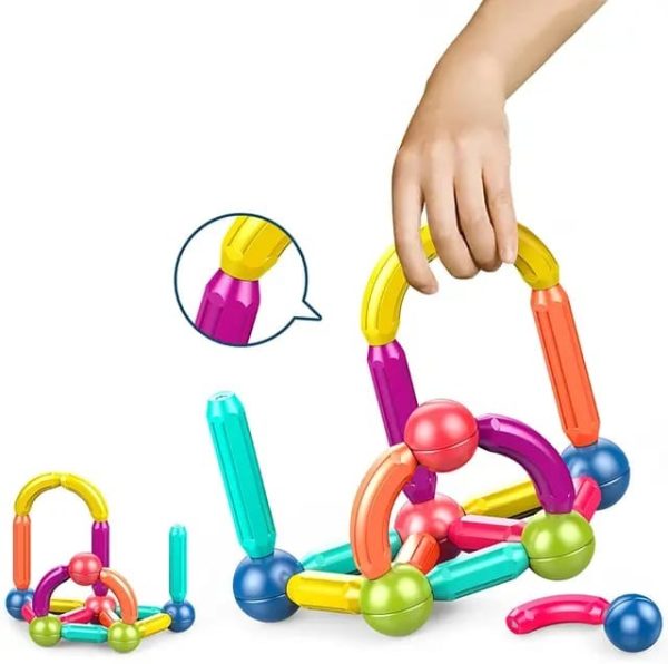 Magnetic Rods Building Blocks Set Montessori Toys for Kids