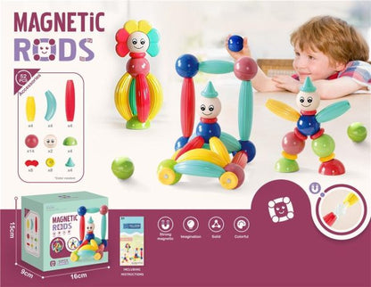 Magnetic Rods Building Blocks Set Montessori Toys for Kids