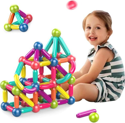 Magnetic Rods Building Blocks Set Montessori Toys for Kids