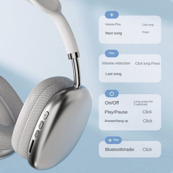 P9 Wireless Bluetooth Headphones Over-Ear Adjustable Stereo Headset
