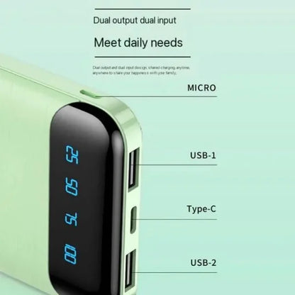 Portable 20000mAh Power Bank LED Display Fast Charging