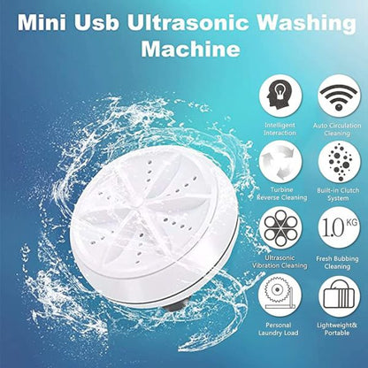 Portable USB Mini Washer Ultrasonic Turbo Travel Washing Machine