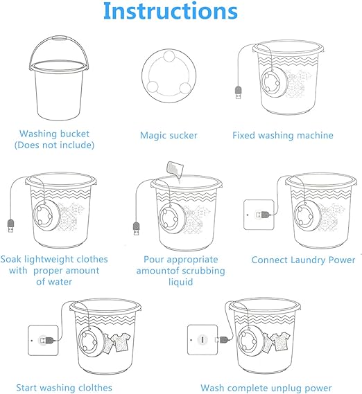 Portable USB Mini Washer Ultrasonic Turbo Travel Washing Machine