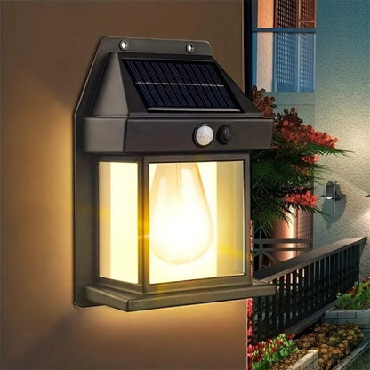 Solar Tungsten Filament Outdoor Wall Lamp Waterproof Lighting
